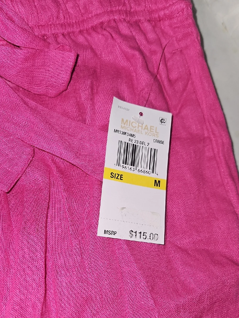 Michael Kors $115 Msrp Nwt Wide leg tie front pink pants